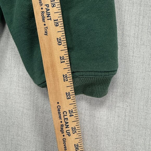 Vintage Eddie Bauer Hoodie Full Zip Green Cotton Blend Heavyweight Size Tall M - Picture 12 of 15